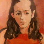 young girl in red